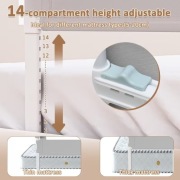 Barierka ochronna do łóżka 150cm szara