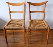 dwa krzesła LUBKE mid century vintage