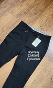 Nowe ZIMOWE bryczesy CRW - wewnątrz polar - rozmiar 44 - bardzo ciepłe