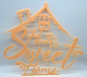 Home Sweet Home – Dekoracja 2D z Napisem na Ścianę