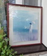 Obraz, dekoracja na ścianę – "STROLL"  77x87 cm,grafika na szybie,sygnowana