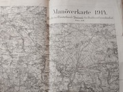 Niemiecka Mapa Wojskowa - Manewrowa 1914 r 
