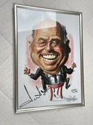 Karykatura z autografem obraz Grzegorz Lato autograf