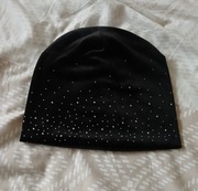 Czapka damska z cyrkoniami 