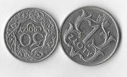 Dwie monety przedwojenne 1 złoty i 50 groszy