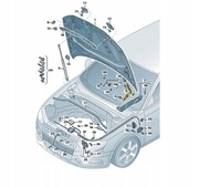 Zawias maski AUDI A3 8V0823301G