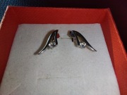 delikatne kolczyki srebrne z cykorią marki YES