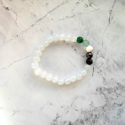 Opalit bransoletka 8 mm agender flaga LGBT lgbtq naturalne minerały 