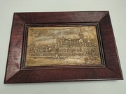 obraz płaskorzeźba na brązie Zamek królewski W Warszawie