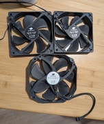 Trzy Wentylatory silentium pc 2x 120 3pin, 1x 140 sigma pro pwm 4pin