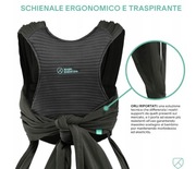 Koala Babycare chusta nosidełko dla niemowląt dla dzieci do 10 kg czarne