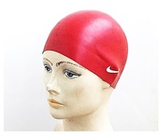 NIKE Czepek kąpielowy pływacki na basen damski Czerwony