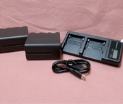 Powerextra 2 x bateria zamienna do NP-F970 F960 F930 F950 8800mAh ładowarką