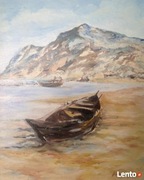 Łódź rybacka obraz olejny 