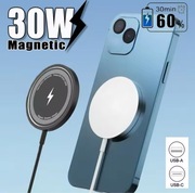Ładowarka indukcyjna 30W IPhone 11,12,13,14,15,16 pro pro max mac safe