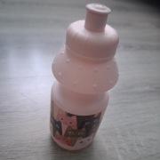 Butelka dla dzieci z nadrukiem kotów (różowa)