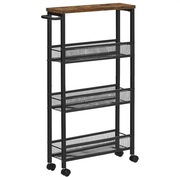 Wąski Wózek na Kółkach 4-Poziomowy | Kuchnia Łazienka Regał Vintage