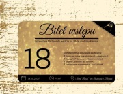 ZAPROSZENIE NA 18 URODZINY/ Bilet Wstępu oryginalne, śmieszne, na 18-tkę
