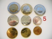 KOMPLET MONET OBIEGOWYCH 9 SZT. Z ROKU 2015