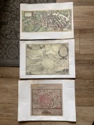 Historyczne plany i widoki Poznania z lotu ptaka, 3 grafiki w rozmiar 49x34