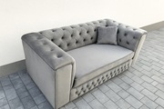 Nowa okazja! sofa dwuosobowa 170 cm glomour chesterfield pikowana welur