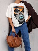 T-shirt damski Basic oversize PRINT NADRUK  Polska marka 