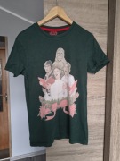 Reserved Star wars ciemnozielony t-shirt koszulka krótki rękaw bawełniana