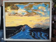 Gobelin tkany ręcznie.