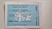 Bilet wstępu do sektora A4 1979 - wizyta Jana Pawła II