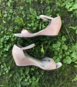 Sandały/ sandals na kontrunie/ skórzane/ różowe/ baby pink/ Camper 37/38