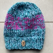 Czapka Handmade robiona na drutach, gruba