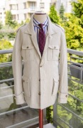 Safari Jacket MTM, kurtka, marynarka Hockerty r54/54L, 100% Len, beżowa