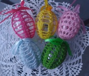 Jajka szydełkowe 5 sztuk zestaw nr 5