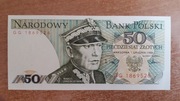 50zł 1988 Seria GG , stan UNC