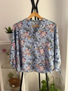 Błękitna bluzka z wiskozy floral print Medicine