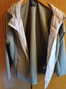 Kurtka damska pikowana z kapturem, szara, bardzo dobry stan,rozmiar L