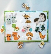 MamaUkładanka na rzepy karta pracy zabawka pomoc dydaktyczna Montessori