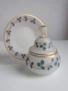 Bomboniera cukiernica alabaster glass XIX wiek