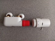 Zawór kątowy z głowicą zestaw Danfoss, dekoracyjny biały 