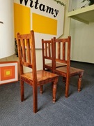 Krzesła w stylu kolonialnym drewniane 3 szt.