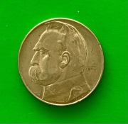 Srebrna moneta Piłsudski 10 zł 1936 rok bardzo dobry stan