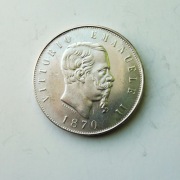 Włochy 5 Lirów 1870 Wiktor Emanuel 2 