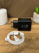 Ładowarka sieciowa GaN 65w + kabel Lightning (USB A, 2x USB C) fast charge