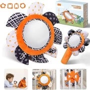 LUSTERKO DLA NIEMOWLĄT KONTRASTOWE SENSORYCZNA PLUSZOWA GRZECHOTKA TUMAMA