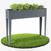 Metalowa podwyższana donica antracyt Arebos