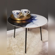 STOLIK KAWOWY OZDOBNY! EPOKSYDOWY/ HANDMADE ART