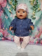 Kurtka i czapka dla baby born 43cm 