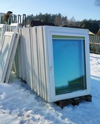 Okno PCV 107x139 używane dwuszybowe żaluzja rozwierno-uchylne +klamka