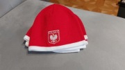 Czapka zimowa czerwona kibica Polski patriotyczna