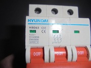 Wyłącznik nadprądowy 3P, C10A, Hyundai okazja